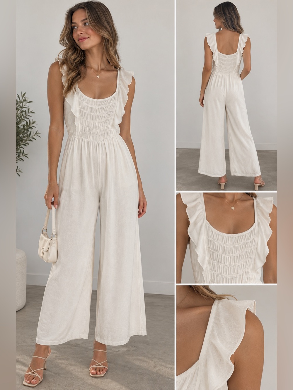 L Love white jumpsuit